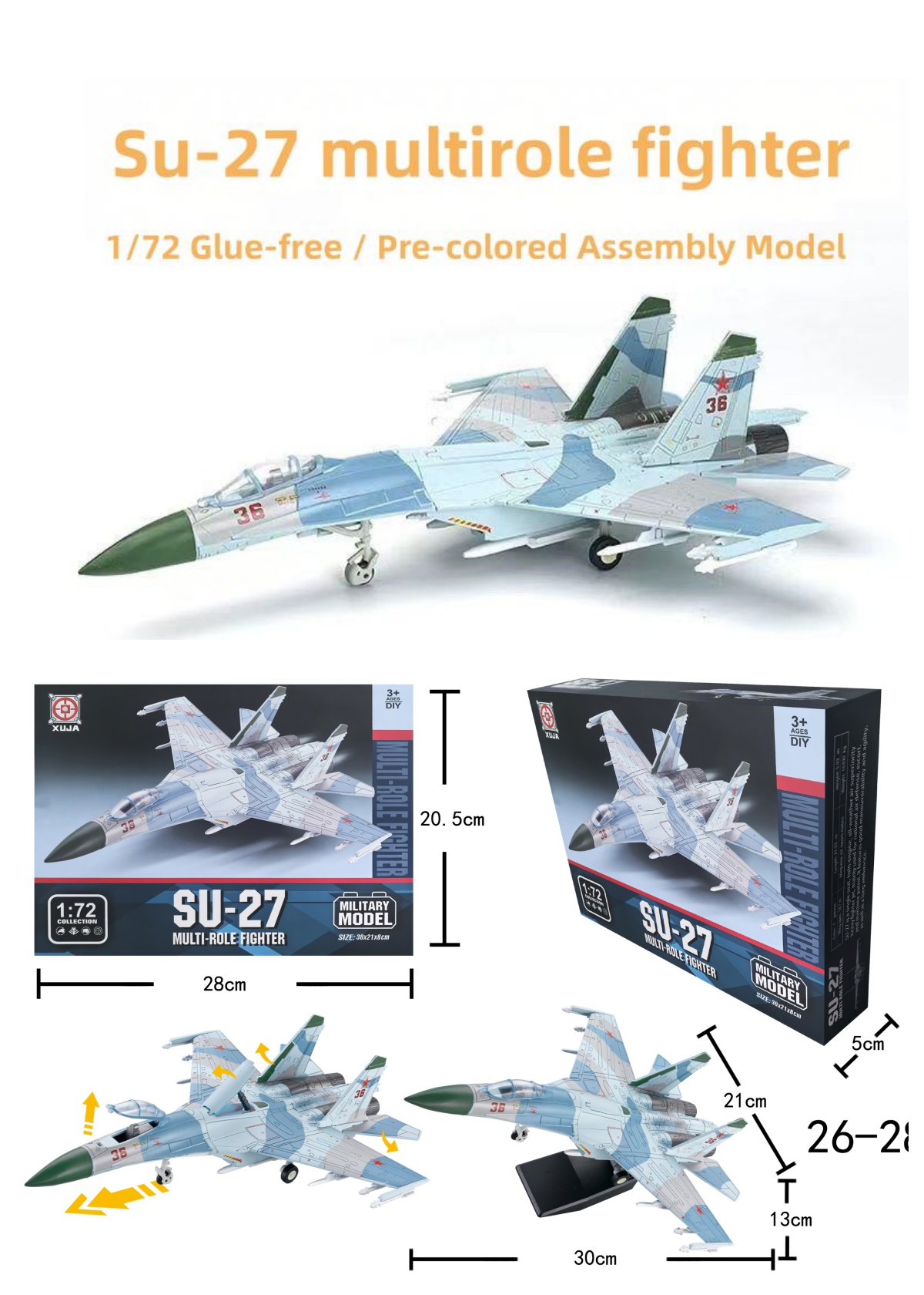 ABS 1/72 Scale Aircraft SU27 M - đánh giá và giá Model Airplane Plastic